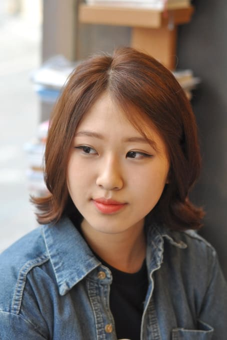 韓国の女の子の髪型 かわいい外ハネボブ 美楽韓
