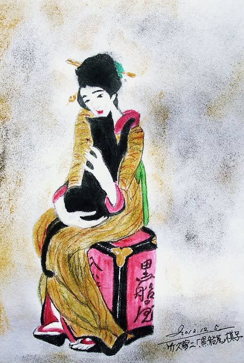 竹久夢二の美人画「黒船屋」~ - タカちゃんの絵日記 竹久夢二の美人画「黒船屋」~ - タカちゃんの絵日記