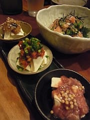 クリームチーズの三種盛り