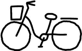 自転車 イラスト シンプルイラスト素材