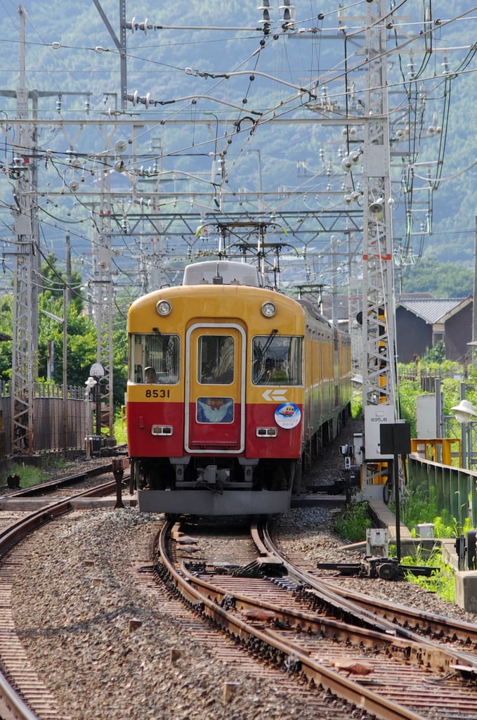 「旧3000系特急車最後の夏」ヘッドマーク付き