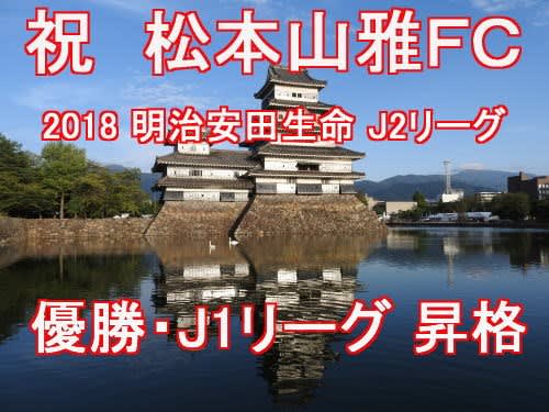 祝　松本山雅ＦＣ　2018 明治安田生命 J2リーグ 優勝そしてJ1リーグ 昇格