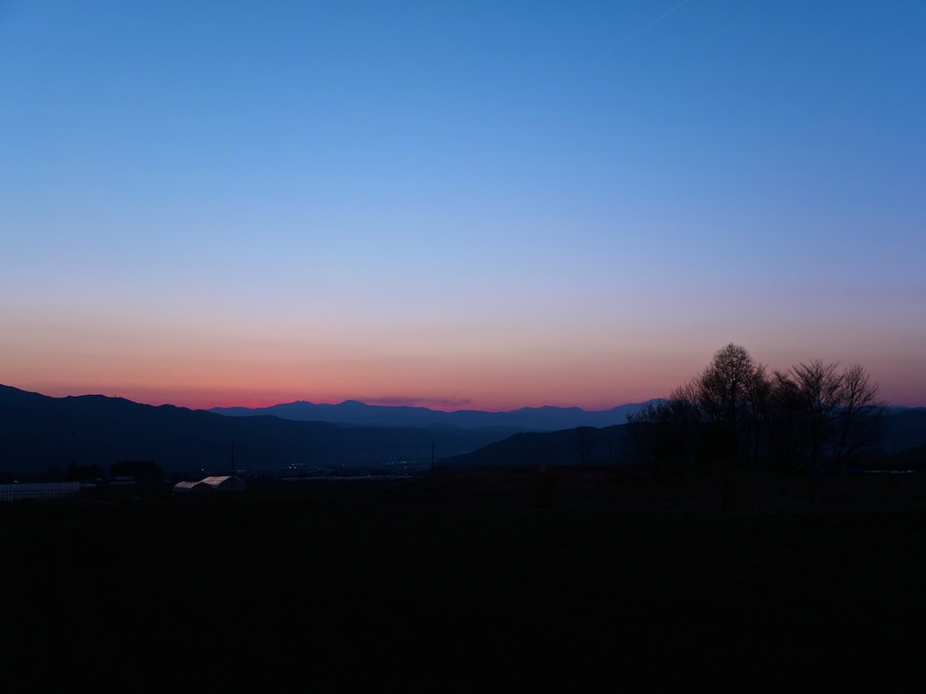 最近夕焼けが綺麗です 八ヶ岳田舎暮し 移住のススメ Morish Country