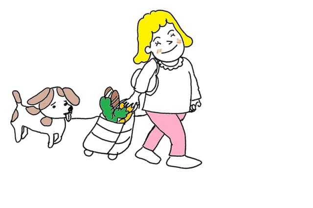 13課 課末問題 犬の話 スーザンの日本語教育 手描きイラスト