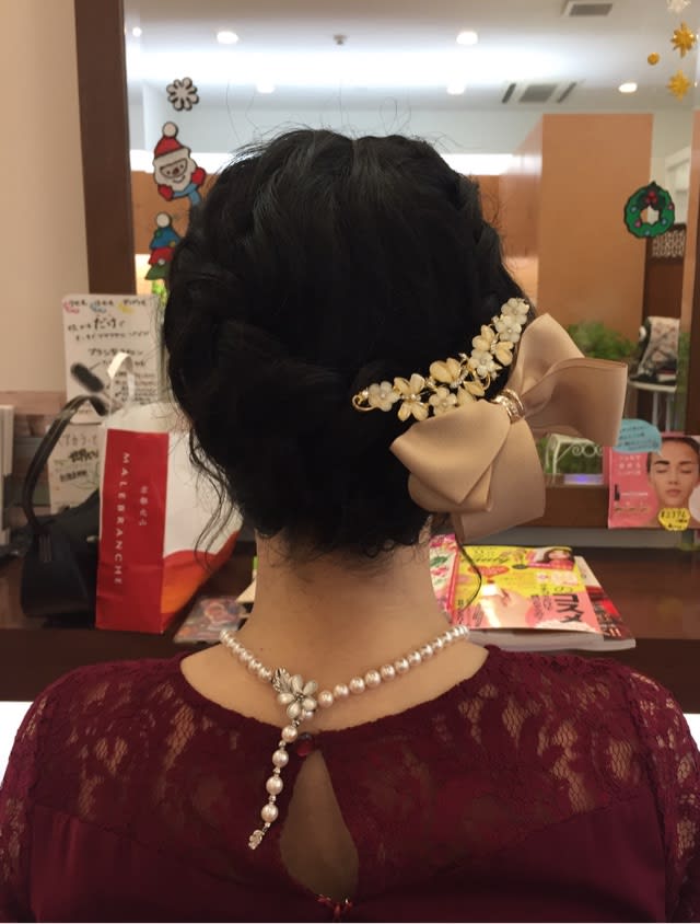 ヘアセット 編み込み アップ ☆Leopard Hair Style blog☆ 千葉みなとにある女性スタッフのみの美容室レオパード