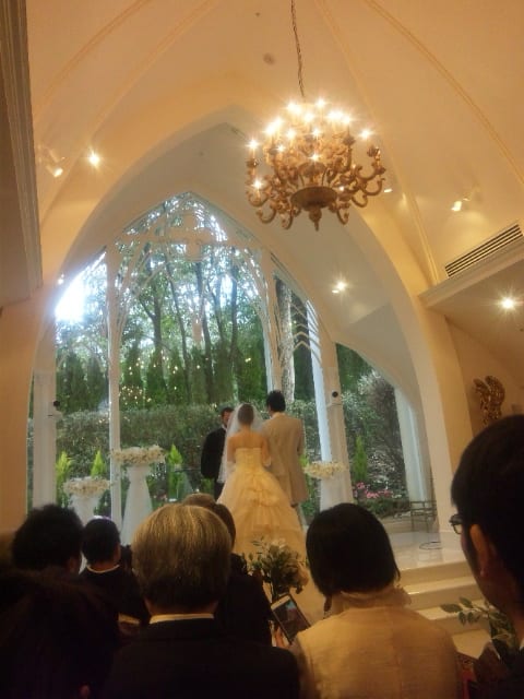 姪の結婚式の画像
