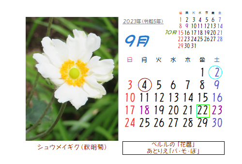 9月の花暦 Goo3