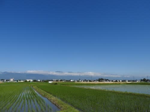 北アルプスの山並み