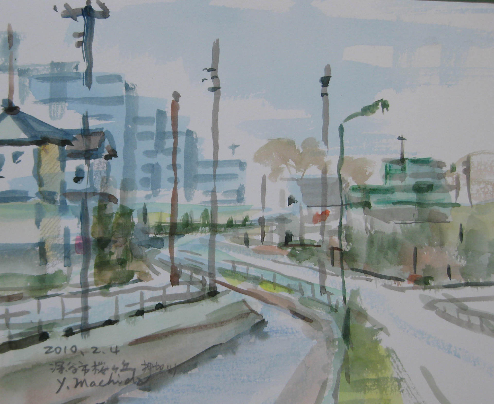 絵画油絵赤城自然園ミニ美