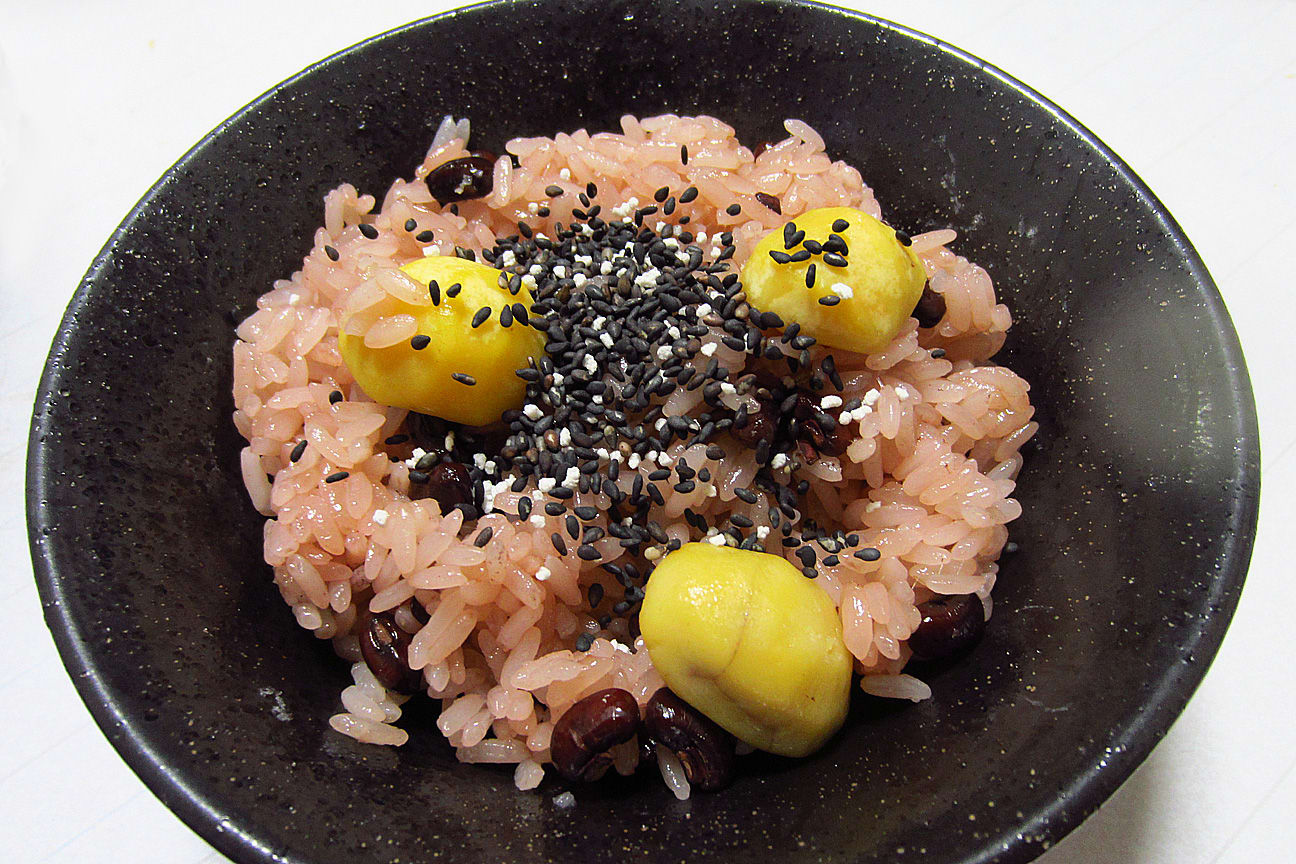 栗入り赤飯おこわ モチモチ感たっぷり 炎のクリエイター日記 栗入り赤飯おこわ モチモチ感たっぷり 炎のクリエイター日記