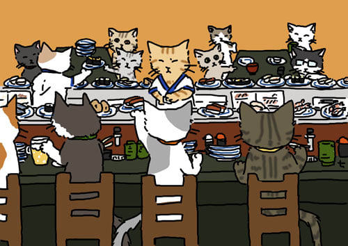 回転寿司 猫おどり 猫と千夏とエトセトラ