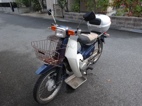 旭風防No66、純正バスケット(スーパーカブカスタム 旭風防No66、純正バスケット(スーパーカブカスタム