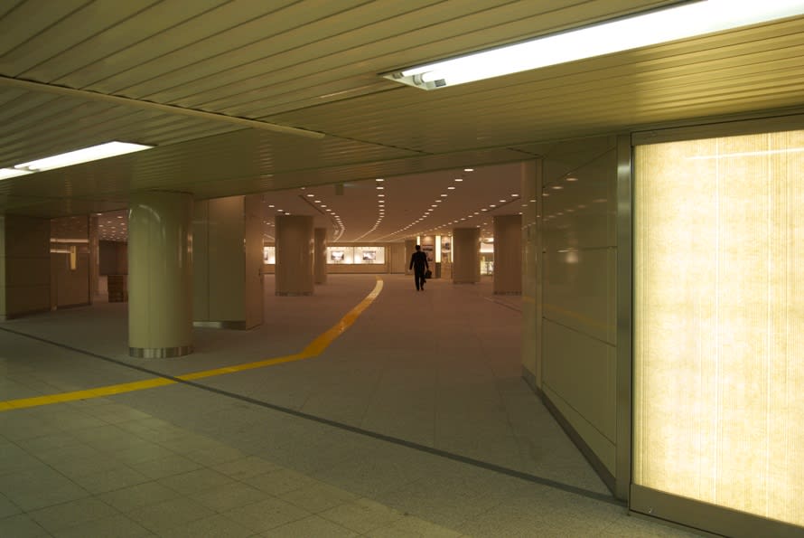 丸の内の地下の散策 丸の内南改札口からｊｐタワー地下通路へ 緑には 東京しかない