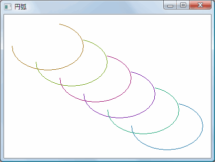 円弧の描画 プログラミングのメモ帳 C C Hsp