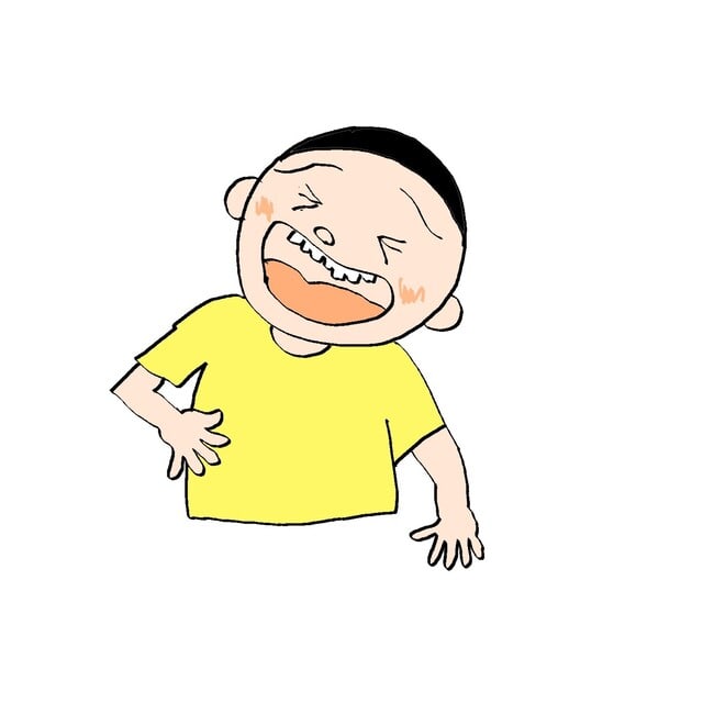 オノマトペ 笑いの感情 げらげら スーザンの日本語教育 手描きイラスト