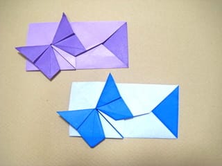 蝶2の箸袋おりがみ 創作折り紙の折り方