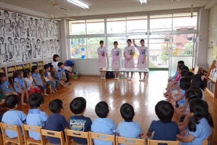 熊本歯科衛生士専門学院の学生さんによる臨地実習 平成26年度 かがやけ おびっこ 認定こども園 帯山幼稚園ブログ