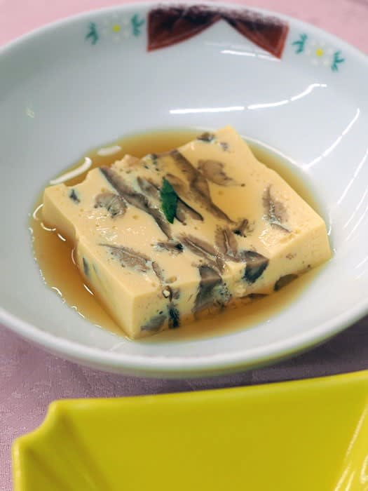 茸豆腐 凌雲閣の夕食/きのこ豆腐