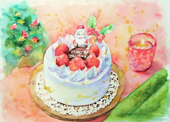 クリスマスケーキ ｆ４ バイオレットのお絵かき ダイアリー