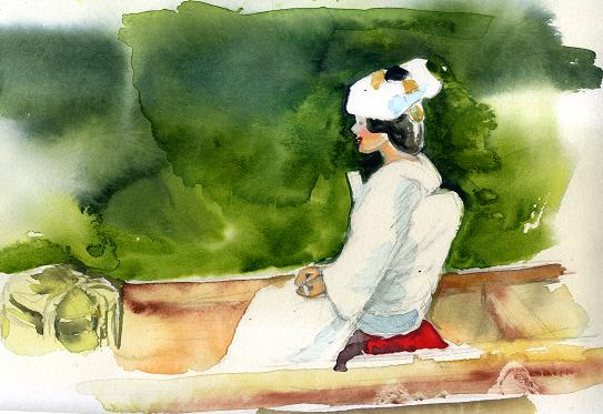 潮来の花嫁さん 絵が大好き