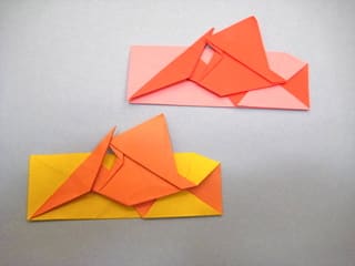 プテラノドン 恐竜 の箸袋おりがみ 創作折り紙の折り方