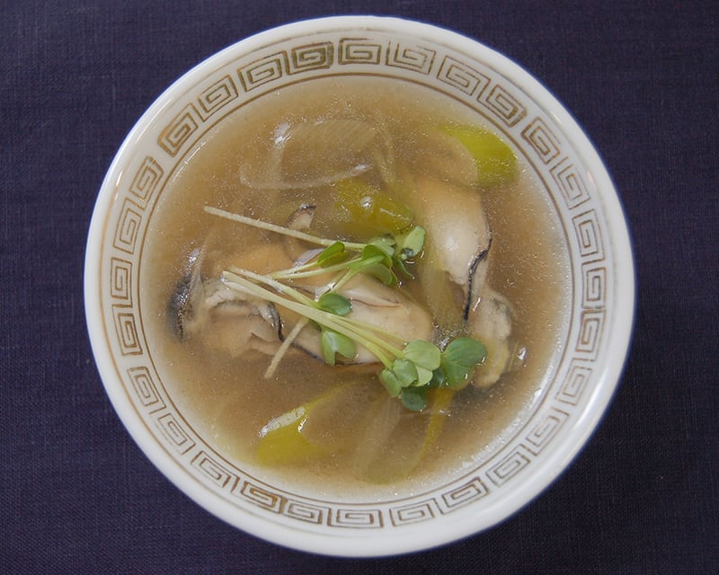 カキの中華風スープ 魚介を美味しく食べるレシピ