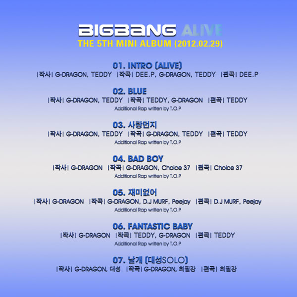 Bigbang Tracklist Bigbang Check It Out