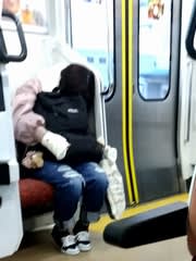 鉄道利用の女子