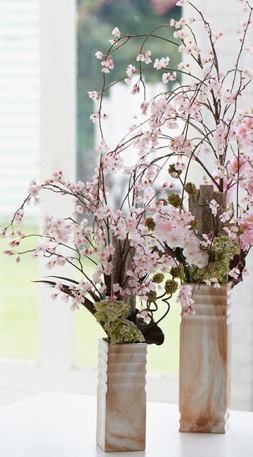 枝振りの良い造花のしだれ桜 造花ココーフラワー横浜 お勧めブログ