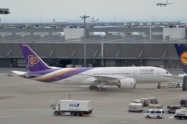 タイ国際航空のｂ７８７ ８ 見てきました 羽田空港 ９月１３日 ボンさんの飛行機写真