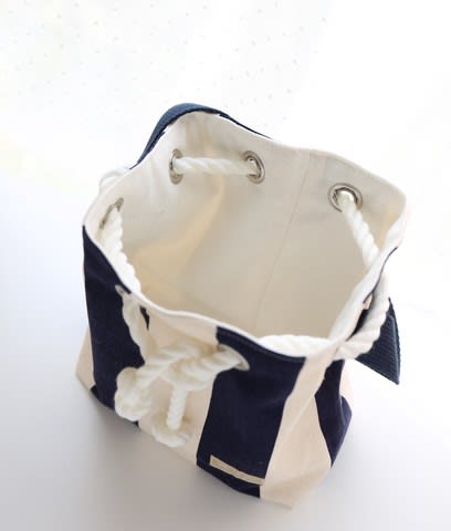 ストライプバッグ ｋｏｍｉｈｉｎａｔａ の手作り 布小物