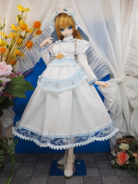 ラッピング不可】 MDD (S/M胸)、貴婦人風ドレスコート6点セット☆水色