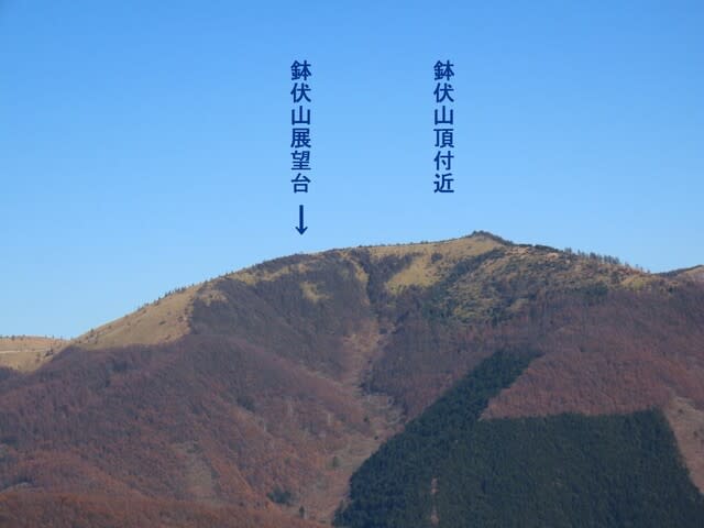 高ボッチ山から見る鉢伏山