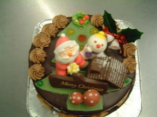 チョココーティングのクリスマスケーキ つくし野マロン通信