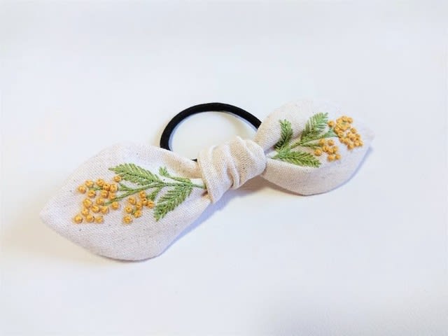 大好き ならぼうね 刺繍ヘアゴム ハンドメイド ならぼうね。刺繍ヘアゴム ハンドメイド