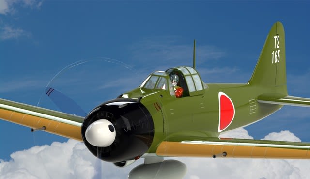 新規に零戦パイロットを追加した零戦22型の画像と3Dモデル 新規に零戦パイロットを追加した零戦22型の画像と3Dモデル