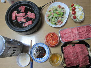 今宵も家で焼肉 野菜炒めを添えるとさらにイイ感じ Butataroの岡山グルメ紀行