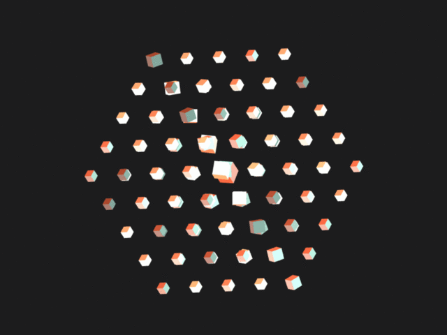 Isometric Cubes Animation Loop 等角立方体のアニメーションループ Planet Lulu Galaxy