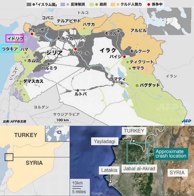 シリア、トルコ国境勢力図