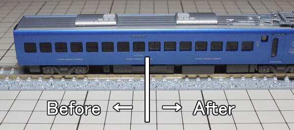 増備車の窓を嵌め込み化 KATO 883系ソニックリニューアル車 増備車の窓を嵌め込み化 KATO 883系ソニックリニューアル車