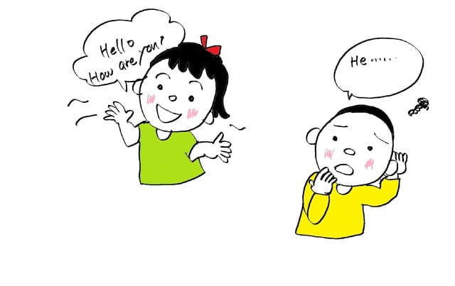 27課 可能動詞 能力 話せません スーザンの日本語教育 手描きイラスト