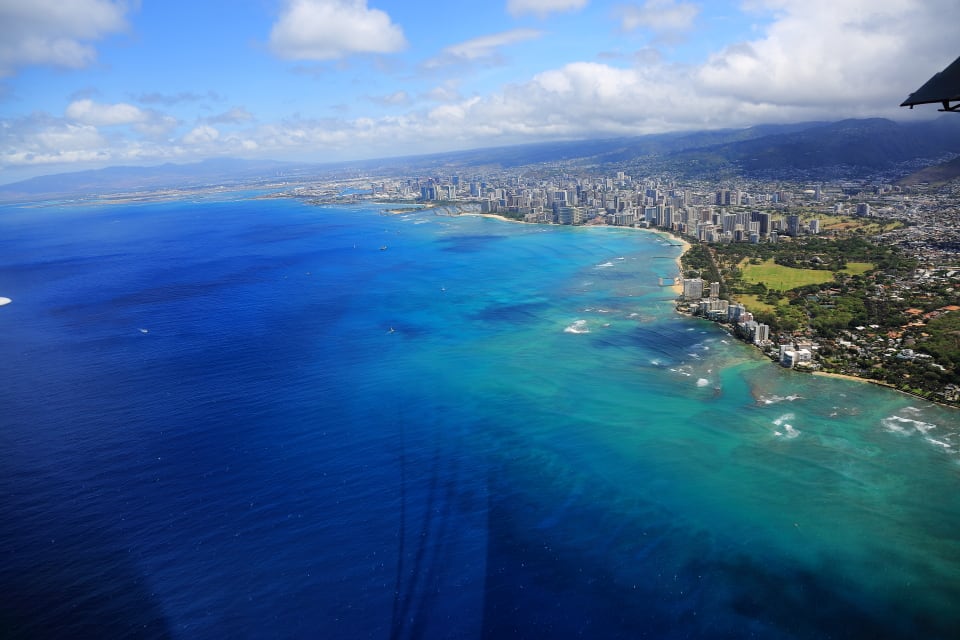 空から見たハワイ 5 ダイアモンドヘッド最高の景色 Wink Shot