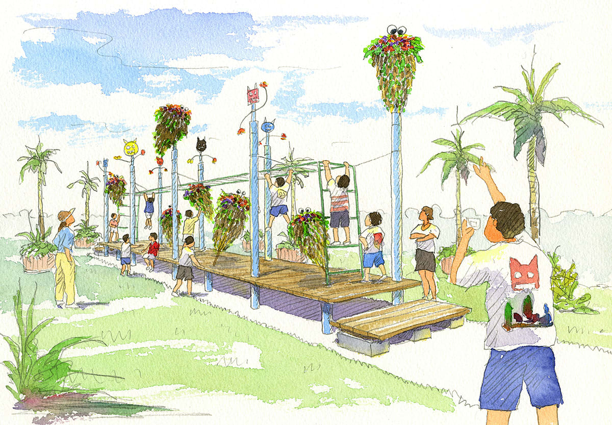 沖縄こどもの国 花飾り提案のイラスト Uchipa Com 日記