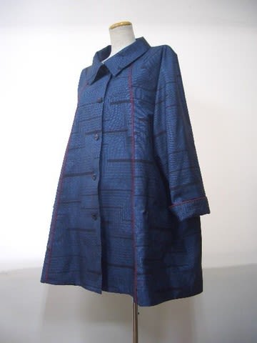 大島紬からコート（オーダー） - ☆福井工芸・洋服お直し隊・着物、帯