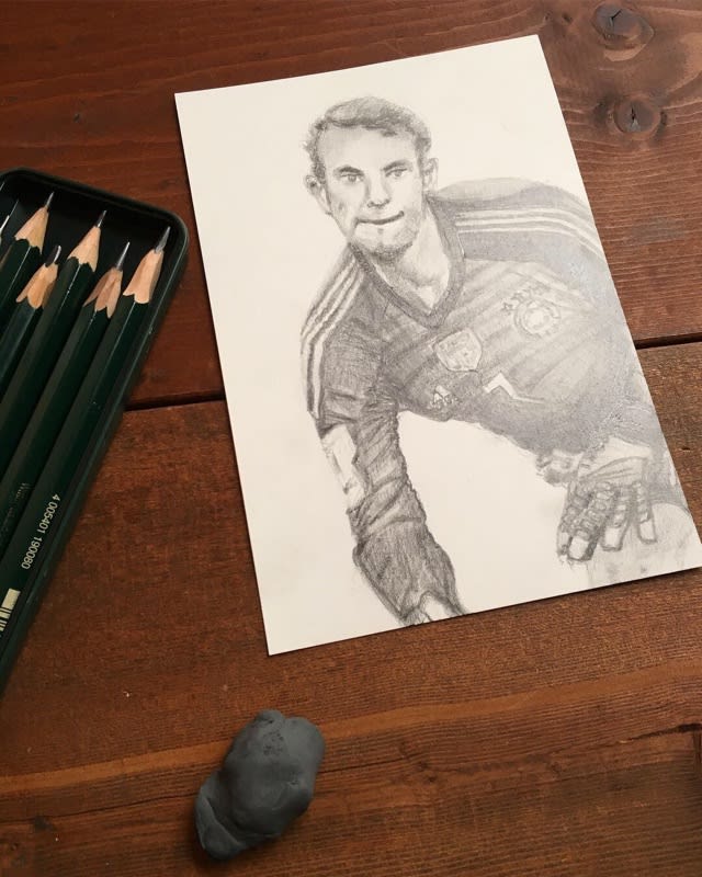 ちょこっと落書き サッカー選手の似顔絵 イラストレーターchisaのあんなこんな