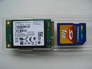 mSATA SSDとSDメモリとの比較