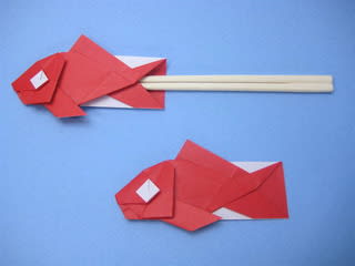 お正月にタイの箸袋とエビの箸袋 創作折り紙の折り方