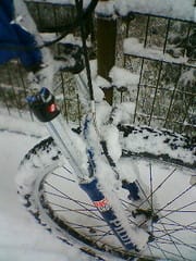 雪中ライド 六道山