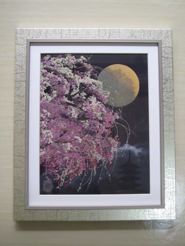 ファイナルsale!押し花アート 作品名「月明かり