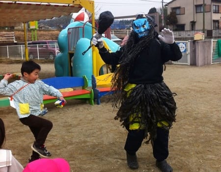 節分 本物 の鬼をやっつけろ 山陽国分寺保育園